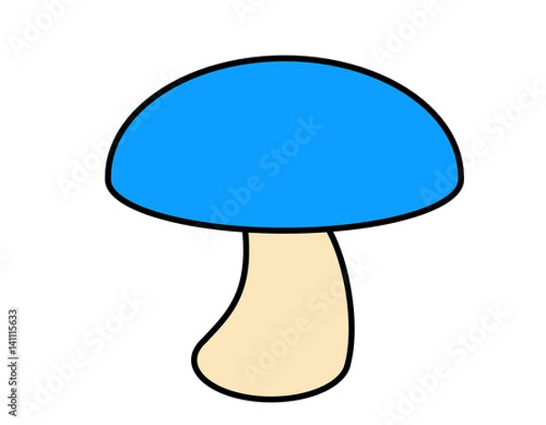 Fototapeta キノコ(青)