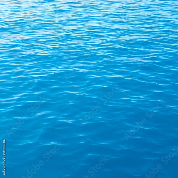 Obraz The image is of a calm body of water with a blue color