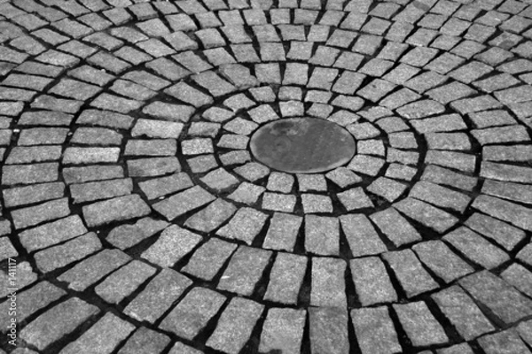 Fototapeta empedrado circular