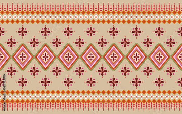 Obraz red and white lace pattern