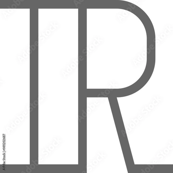 Fototapeta Initial Letter R Logo Element Set