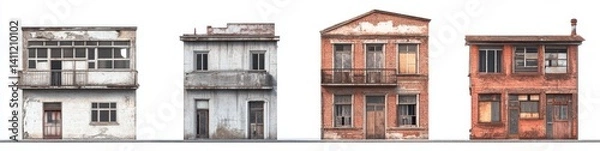 Obraz Deteriorated Row Houses
