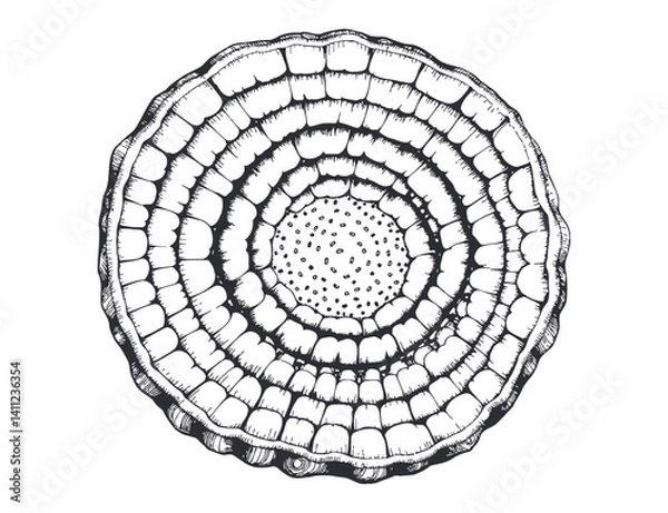 Fototapeta Abstract vector art illustration of a circular design pattern