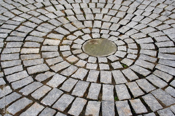 Fototapeta empedrado circular ii