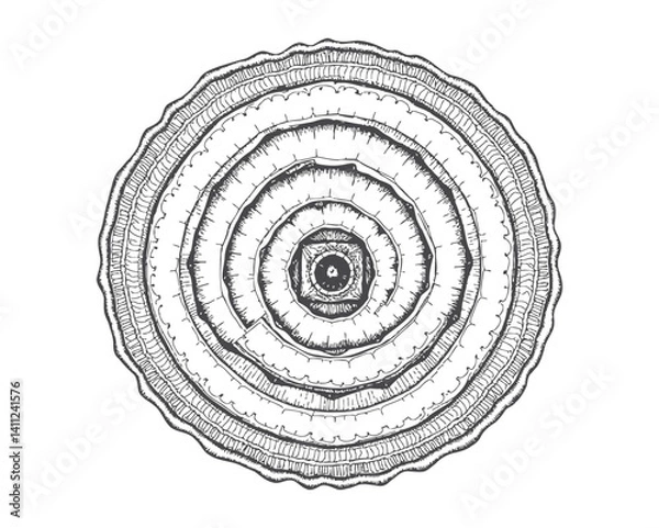 Obraz Abstract spiral pattern design shows a swirling, round shape like a shell