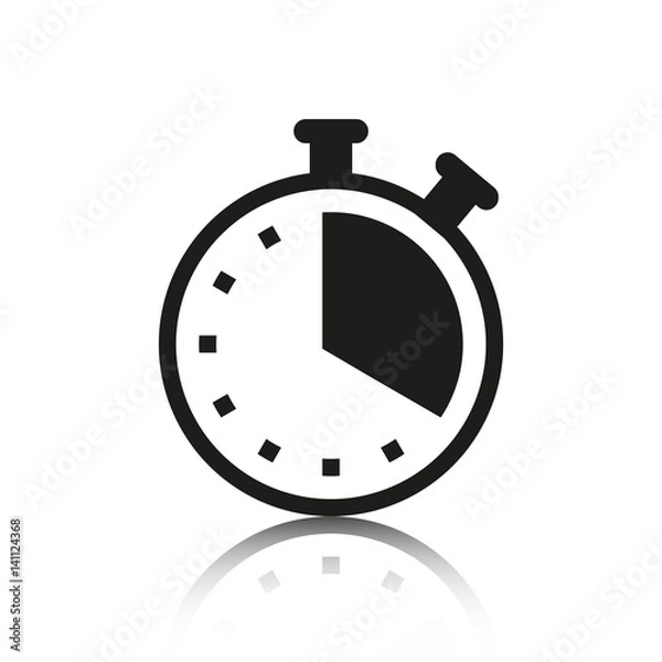 Obraz clock icon stock vector illustration flat design