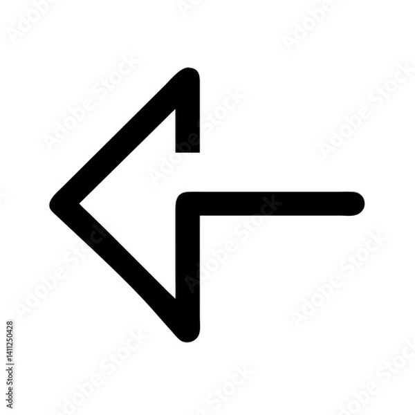 Fototapeta Arrow Alt Left Icon Vector Illustration