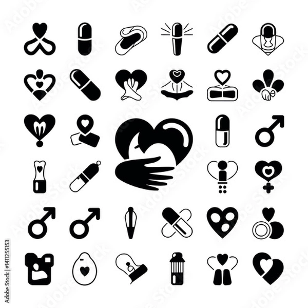Obraz set of medical icons