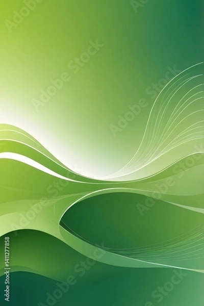 Obraz Green Abstract Wave Background