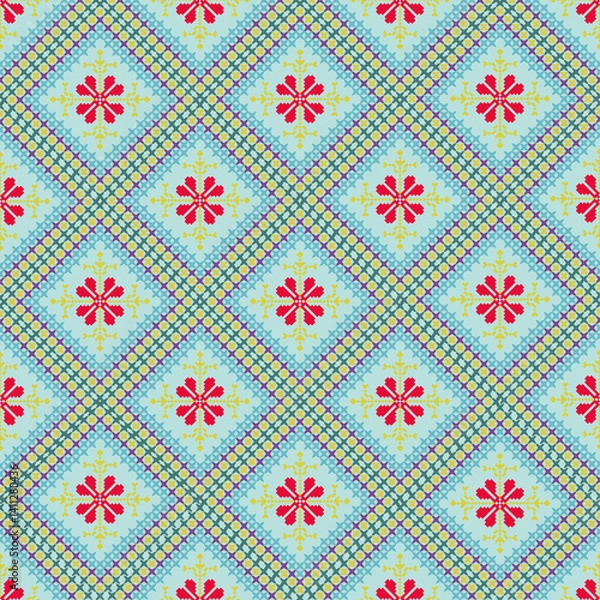 Obraz Beautiful retro seamless pattern design by geometric 