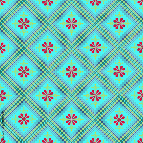 Obraz Beautiful retro seamless pattern design by geometric 