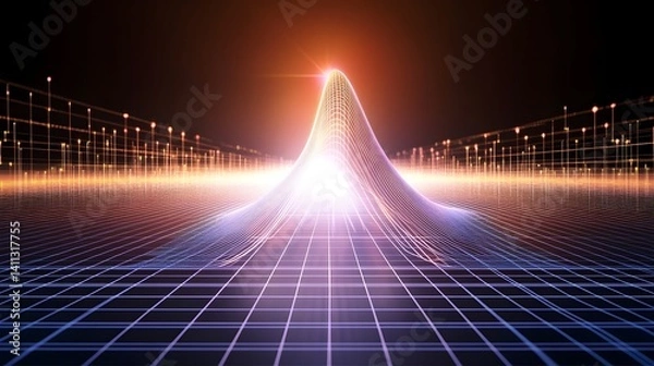 Fototapeta Light of Logic A Gaussian Emergence