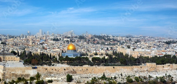 Obraz Panoramic view on the landmarks of Jerusalem, Israel