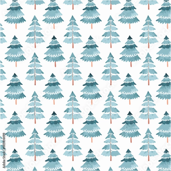 Obraz 水彩　針葉樹　パターン