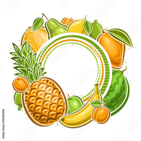 Obraz Vector Fruit Frame