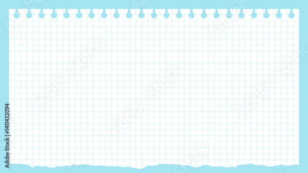 Obraz note frame-2　メモのフレーム。ノートの背景。紙の壁紙。破いたノートのあしらい。