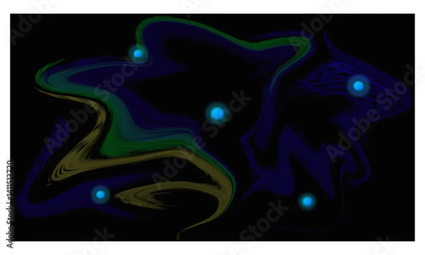 Obraz Abstract dark bluish Liquid background illustration