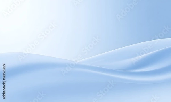 Obraz Blue fluid wave motion design.