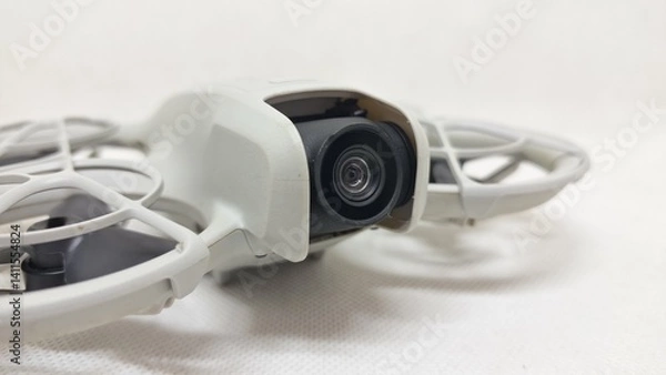 Fototapeta Unmanned aerial vehicle controlled remotely drone used for various purposes such as aerial photography military recreational mapping surveillance delivery due to their ability to reach difficult areas
