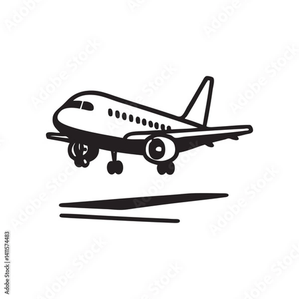 Fototapeta landing plane