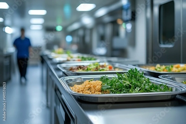 Obraz Clean empty hospital cafeteria