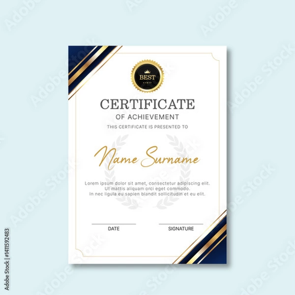 Obraz 인증서 일러스트 디자인