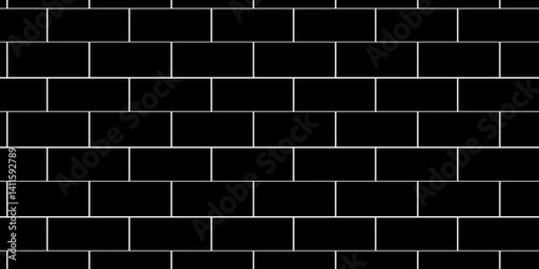 Fototapeta Black brick wall background. Black stone brick wall seamless background. Seamless Texture Pattern of a Brick Wall. Black bricks wall 3d illustration. Brick wall Texture. wall stone texture background.