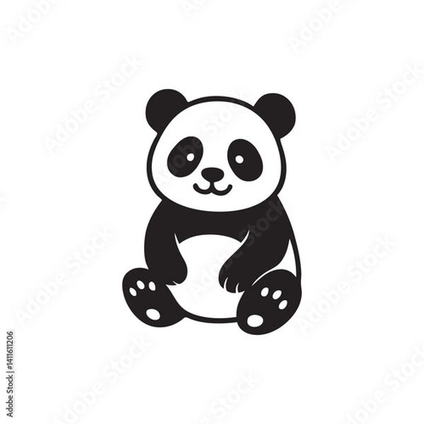 Obraz funny panda cartoon vector