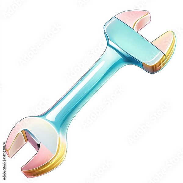 Fototapeta Colorful Wrench Tool Illustration with Unique Design and Style