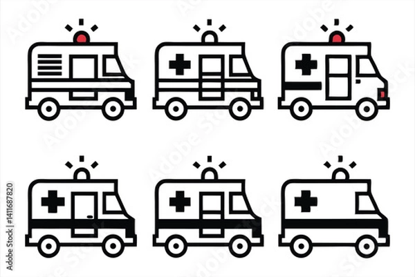 Obraz Ambulance icon set