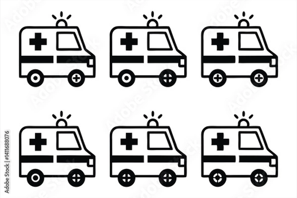Obraz Ambulance icon set