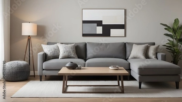 Obraz Modern Interior Featuring Elegant and Stylish Seating