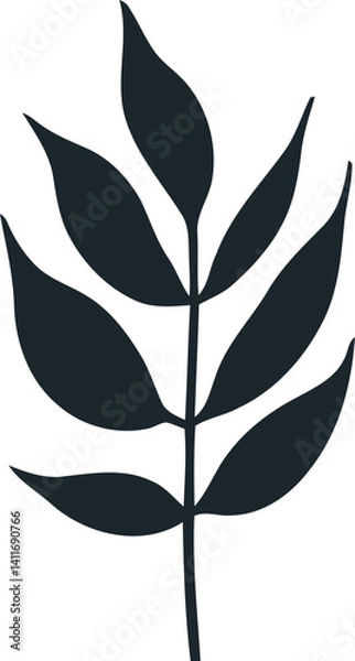 Obraz Tree leaf vector silhouette