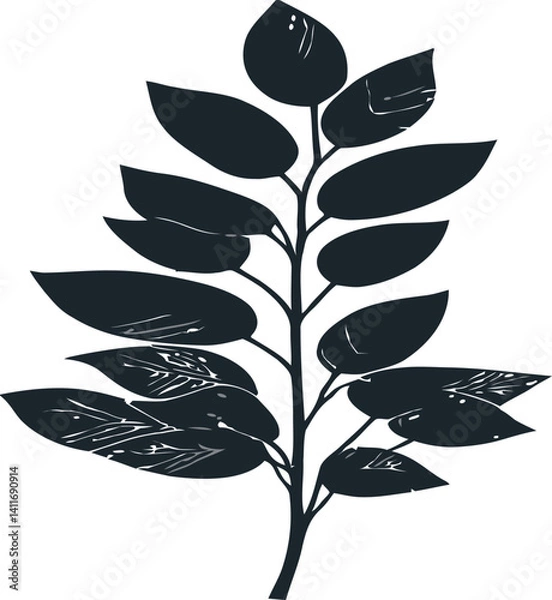 Obraz Tree leaf vector silhouette