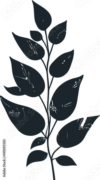 Obraz Tree leaf vector silhouette