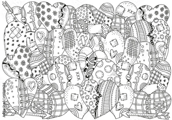 Fototapeta Pattern for coloring book