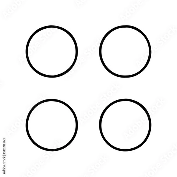 Obraz gradient circles icon, gradient circles line art - simple line art of gradient circles, perfect for gradient circles logos and icons