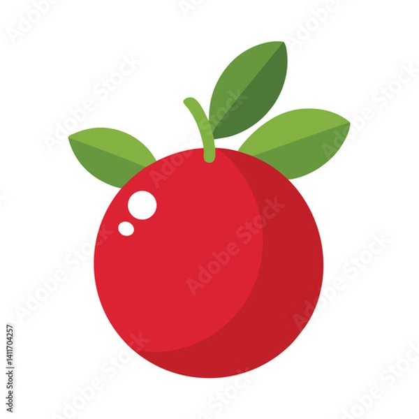 Obraz Cranberry icon on white background. 