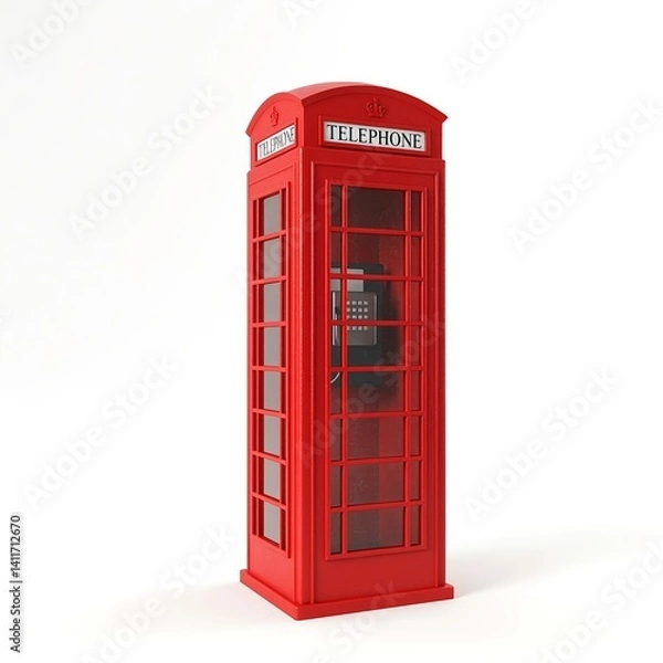 Fototapeta nostalgic red phone booth