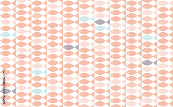 Fototapeta Repeating pattern”FISH”. Colorful. Transparent. Suitable for backgrounds, wrapping paper and greeting cards.