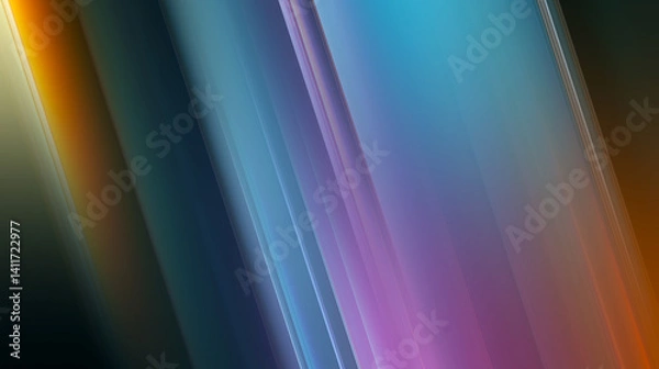 Fototapeta Abstract background with motion blur. Colorful gradient wallpaper for desktop screen. Generative ai