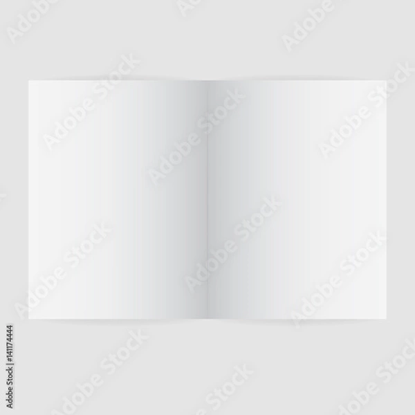 Fototapeta Blank magazine spread template vector illustration.