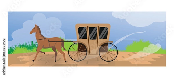 Obraz hors-drawn carriage