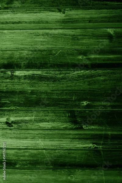 Fototapeta Rustikale Holztextur in grün als Hintergrund