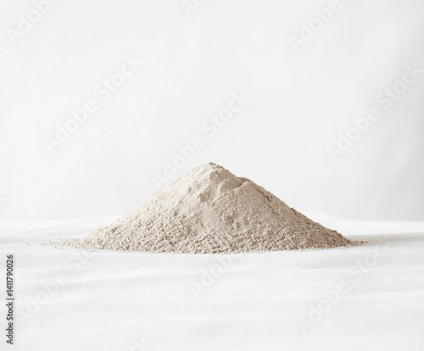 Obraz photo of a small mound of sand on a white background