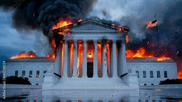 Obraz USA high court burning-dramatic 