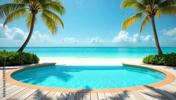 Obraz Beachside swimming pool