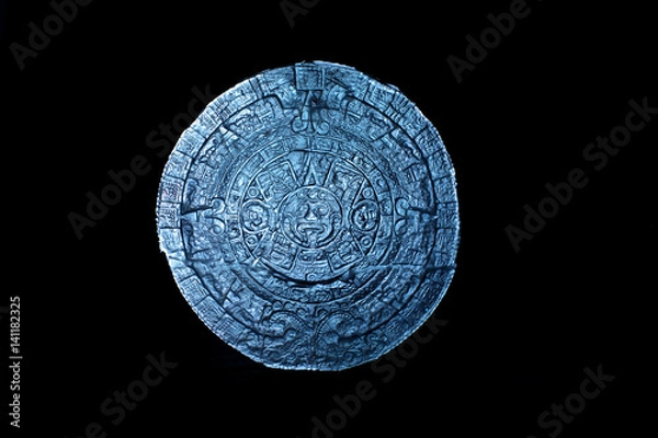 Obraz Mayan calendar on black background