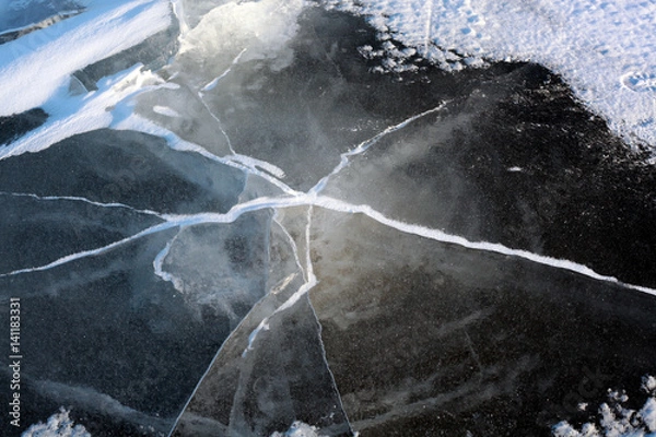 Fototapeta ice crack background