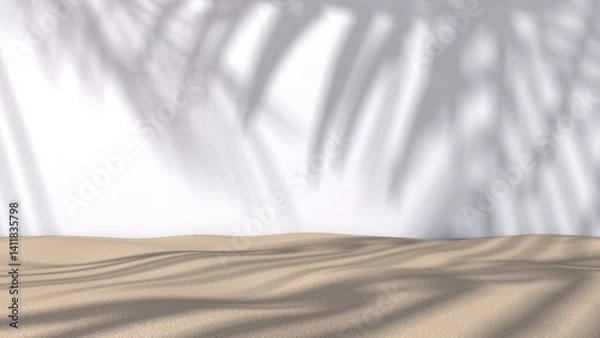 Fototapeta Empty room with wall background. 3D illustration, 3D rendering	